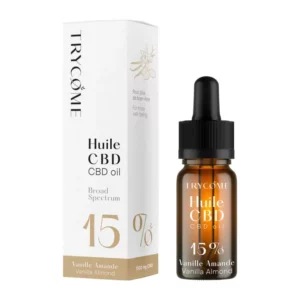 Huile de CBD BIO Broad Spectrum 15% Vanille-Amande